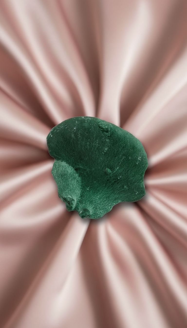 Плисовый Малахит (Вес: 65 г. Размер: 45 × 40 мм)